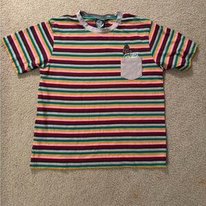 Santa Cruz Skateboards Pink and Green Short Sleeve Tee